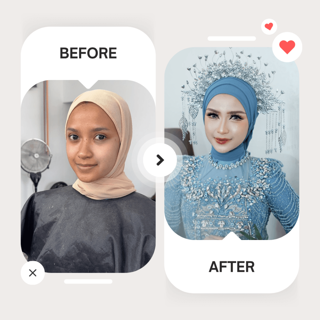 Rias Pengantin Hijab Siger Silver β Koreksi Hiperpigmentasi Menjadi Flawless Sunda Siger Mewah